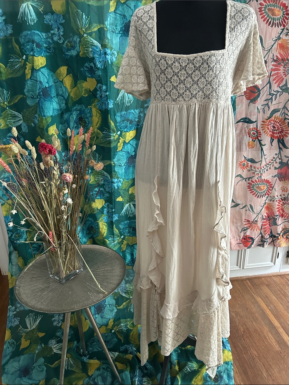 Free People Cream Lace Maxi Dress - Picture 11 of 14